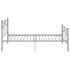 Estructura de cama de metal gris 90x200