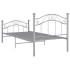 Estructura de cama de metal gris 90x200