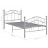 Estructura de cama de metal gris 90x200