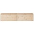 Armario de pared 2 uds madera maciza de pino 80x30x35