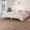 Estructura de cama madera maciza de pino 200x200 cm