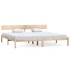 Estructura de cama madera maciza de pino 200x200