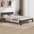 Estructura de cama madera maciza de pino gris 140x200