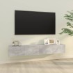 Mueble TV de pared 2 uds madera contrachapada gris 100x30x30cm