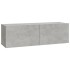 Mueble TV de pared 2 uds madera contrachapada gris