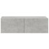 Mueble TV de pared 2 uds madera contrachapada gris