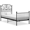 Estructura de cama de metal negro 90x200 cm