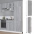 Armario para frigorífico madera gris Sonoma 60x57x207