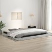 Estructura de cama de madera maciza de pino negro 200x200 cm