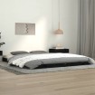 Estructura de cama de madera maciza de pino negro 140x190 cm