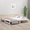 Sofá cama extraíble madera maciza de pino 2x(90x190) cm