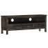 Mueble para TV de madera maciza de mango negro 120x30x45