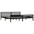 Estructura de cama madera maciza negro Supe King 180x200