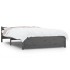 Estructura de cama madera maciza gris doble 135x190