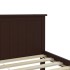 Estructura de cama madera maciza pino marrón oscuro 180x200