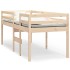 Cama alta madera maciza de pino 90x200