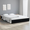 Estructura de cama madera maciza negra King Size 150x200 cm