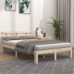 Estructura de cama madera maciza 120x200 cm