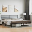 Estructura de cama con cabecero metal negro 183x213 cm