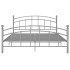 Estructura de cama de metal gris 180x200