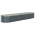 Arriate de acero galvanizado gris 320x80x44