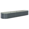 Arriate de acero galvanizado gris 320x80x44 cm