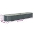 Arriate de acero galvanizado gris 320x80x44