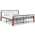 Estructura de cama madera maciza de roble metal 180x200