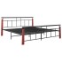 Estructura de cama madera maciza de roble metal 180x200