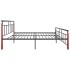 Estructura de cama madera maciza de roble metal 180x200