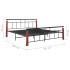 Estructura de cama madera maciza de roble metal 180x200