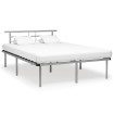 Estructura de cama de metal gris 160x200 cm