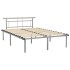 Estructura de cama de metal gris 160x200