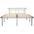 Estructura de cama de metal gris 160x200