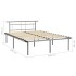 Estructura de cama de metal gris 160x200