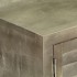 Mueble TV de madera de mango maciza gris y latón 110x30x48