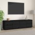 Mueble de TV madera maciza de pino negro 176x37x47,5