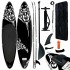 Juego de tabla de paddle surf hinchable negro 320x76x15