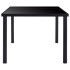 Mesa de comedor de vidrio templado negro 160x80x75