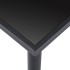 Mesa de comedor de vidrio templado negro 160x80x75