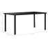 Mesa de comedor de vidrio templado negro 160x80x75