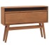 Mesa consola de madera maciza de teca 110x30x79