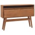 Mesa consola de madera maciza de teca 110x30x79