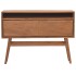 Mesa consola de madera maciza de teca 110x30x79