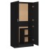 Armario de madera contrachapada negro 82,5x51,5x180