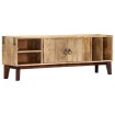 Mueble para TV de madera maciza de mango rugosa 130x30x46 cm