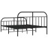 Estructura de cama cabecero y estribo metal negro 135x190