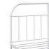 Estructura cama metal con cabecero y estribo blanco 135x190