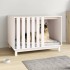 Cama para perros madera maciza de pino blanco 100x70x72