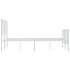 Estructura cama metal con cabecero y estribo blanco 135x190